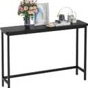 VASMIA Console Table, Entryway Table, Narrow Sofa Table, 39" Bamboo Hallway Table for Entryway, Living Room, Bedroom, Foyer, Black, 9.44"d X 39.37"w X 29.52"h