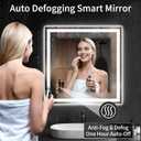 30"x30" LED Bathroom Mirror with Lights, Dimmable，Anti-Fog，Bathroom Vanity Mirror for Wall, Backlit + Front Lit, Memory Function, Shatter-Proof，Tempered Glass