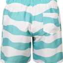 JOYSON Mens Swim Trunks Quick Dry 5 Inch Swim Shorts Bathing Suits with Mesh Lining Pockets (White, L)