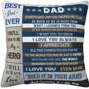 Paoeyty Father Gifts, Dad's Birthday Gifts Pillow Case 18"X18", Funny Dad Gift from Daughter Son, Father's Day Pillowcover, Best Dad Ever Gift Throw Pillow Cover, 3 Pack