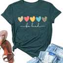 Womens T Shirts Be Kind Shirt Cute Graphic Blessed Shirt Short Sleeve Tees Funny Inspirational Teacher T-Shirt Tops (XX-Large, Green)