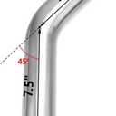 A-KARCK Exhaust 45 Degree Tube 3.5" OD, Stainless Steel Exhaust Pipe Mandrel Bend, Custom Your Own Exhaust System