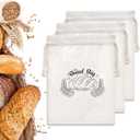 3 Packs Linen Bread Bags for Homemade Bread, 18 14 Inches Reusable Sourdough Bread Bag for Bakery Baguette Picnic Wedding Wrapping Camping