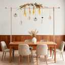 Beyeutao Wood Over The Table Rod Stand with Clamps Adjustable Wooden Table Rod Stand 20-47 Inch Tall 15-90 Inch Length Over table Poles Decorations for Party Wedding Birthday Christmas Halloween