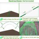 Greenhouse Hoops Grow Tunnel 6 Sets of 8FT Long Garden Hoops, Rust-Free Fiberglass Garden Hoops Frame for Garden Netting Raised Bed Plant Shade Cloth Row Cover, DIY Plant Support Garden Stakes- 36pcs