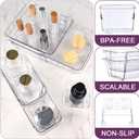 14 Pcs Clear Drawer Organizer, Adjustable Drawer Storage Box, 3-Size Desk Drawer Organizer, Acrylic Storage Bins for Makeup, Cosmetic, Kitchen Utensils, Bedroom Dressers Tool Organizer for Gadgets