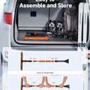 AstroAI 47.2 Inch 2-in-1 Snow Brush for Car Snow Broom and Detachable Ice Scraper with Non-Abrasive Silicone Head for Cars, Trucks, SUVsOrange-Black