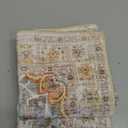 Madane Washable Area Rug 2x3, Small Entryway Rug Non-Slip Vintage Door Mat Indoor Entrance, Low Pile Floor Carpet for Inside Front Door Bedroom Kitchen Entry Laundry (2'x3', Turmeric/Grey)