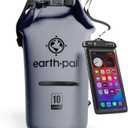 Earth Pak Waterproof Dry Bag with Zippered Pocket - Waterproof Dry Bag Backpack Keeps Gear Dry (10L, Gray)