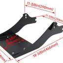ECOTRIC King Luggage Trunk Bracket Rack Compatible with 1997-2008 Harley Touring FL Mount King Latches Razor Chop Trunk Mount - Black