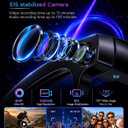 AI Smart Glasses with Camera, 8MP 4K HD Video & Photo Capture, Real-Time Translation, Recording Glasses with AI Assistant, Open-Ear Audio, Object Recognition, for Vlog, Outdoor & Hiking(Clear lens)