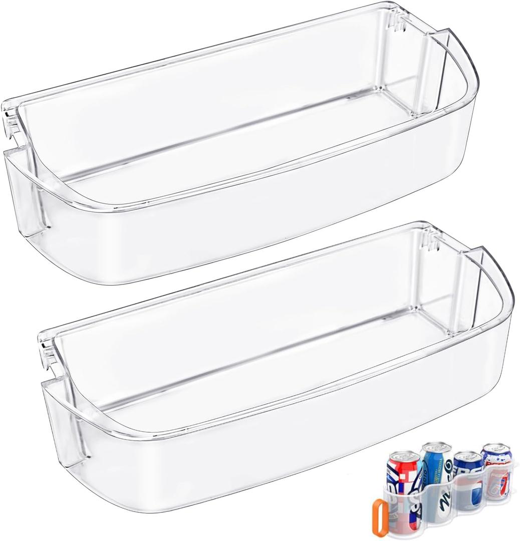 [2 PACK]UPGRADED WPW10710203 Refrigerator Door Bin Compatible With Kenmore Whirlpool Refrigerator Door Shelf W10710203 W10451871 Whirlpool Fridge Door Shelf WRS571CIHZ01 WRS588FIHZ00 WRS571CIDM01Shelf