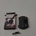 EASYTONE Backlit Mini Wireless Keyboard Touchpad Mouse Combo with Rechargable Li-ion Battery Multi-Media Keys, Handheld Keyboard for Android TV Box, Smart TV, X-Box, PC, Android Windows Linux MacOS