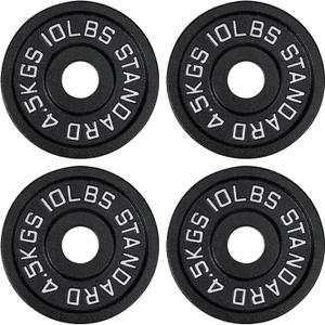 Cast Iron 2-Inch Olympic Weight Plates Set for Strength Training, Barbell Free Weight Plate Set for Weightlifting in Home Gym,  (Set: 40 lbs (4x 10 LB))