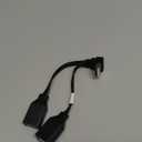 USB Splitter Cable 1 in 2 Out, 90 Degree USB 2.0 A Male to Dual USB Female Extension Hub Power Cord Support Charging and Data Transfer for Car, Laptop, Tablets, Cellphones (Up Angle, 10cm)