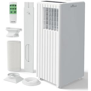 Garvee 8000 BTU Portable Air Conditioner, 3-in-1 Portable AC Cooling, Dehumidifying & Fan for Bedroom, Apartment, Dorm & Rooms Up to 350 Sq. Ft, Sleep Mode, 24-Hr Timer, Remote, Window Kit, White