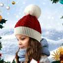 Christmas Knitted Santa Hat Set for Christmas Party Cosplay Costume