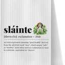 Slainte Irish Blessing Beagle Kitchen Towels,Irish Blessing Gifts Hand Towels for Bathroom,Ireland Blessings Decorative Dish Tea Towel for Kitchen, 16x24 Inch