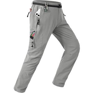 Men's Lightweight Hiking Pants with Belt Pockets Waterproof Quick-Dry Travel Fishing Work Outdoor Pants L