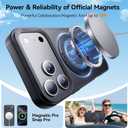 for iPhone 17 Pro Case with Stand Black, Fits MagSafe Ring, Military-Grade Drop Protection, Build in Kickstand,Slim Matte Finish Shockproof Phone Cover 6.3"