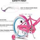 JOYSTAR Little Daisy Kids Bike for Girls Boys Ages 2-10 Years, 12 14 16 20 Inch Girls Bikes with Doll Bike Seat & Streamers, Boys Bike with Flag & Number Plate, Multiple Colors
