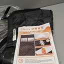 Upgraded Magnetic Thermal Insulated Door Curtain for Winter with Clear Window, Fit Door Size 32x80 in, Heavy Duty 4-Layer Oxford with Thicken Cotton, Self-Closing for Sliding Glass Doorways, Black