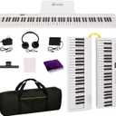 Magnetic Detachable Folding Piano Keyboard, 88 Key Semi-Weighted