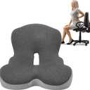 Buttocks Cushion for Office Chair Memory Foam Seat Pad for Butt Support Tailbone Relief Ergonomic Chair Cushion for Home Car Travel or Work (Classic Black)