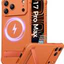for iPhone 17 Pro Max Case with Kickstand & Camera Control Button, Compatible with MagSafe & Full Camera Protection, Rugged Shockproof Slim Cover Case for iPhone 17 Pro Max 6.9" 2025, Orange