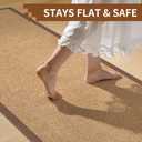YDKGL Washable Hallway Runner Rug 2x5 Jute Like Kitchen Runner Mat Rugs Non Slip, Woven Soft Entryway Farmhouse Runner Boho Floor Carpet for Indoor Laundry Hall Backdoor Bedroom Living Room, Brown
