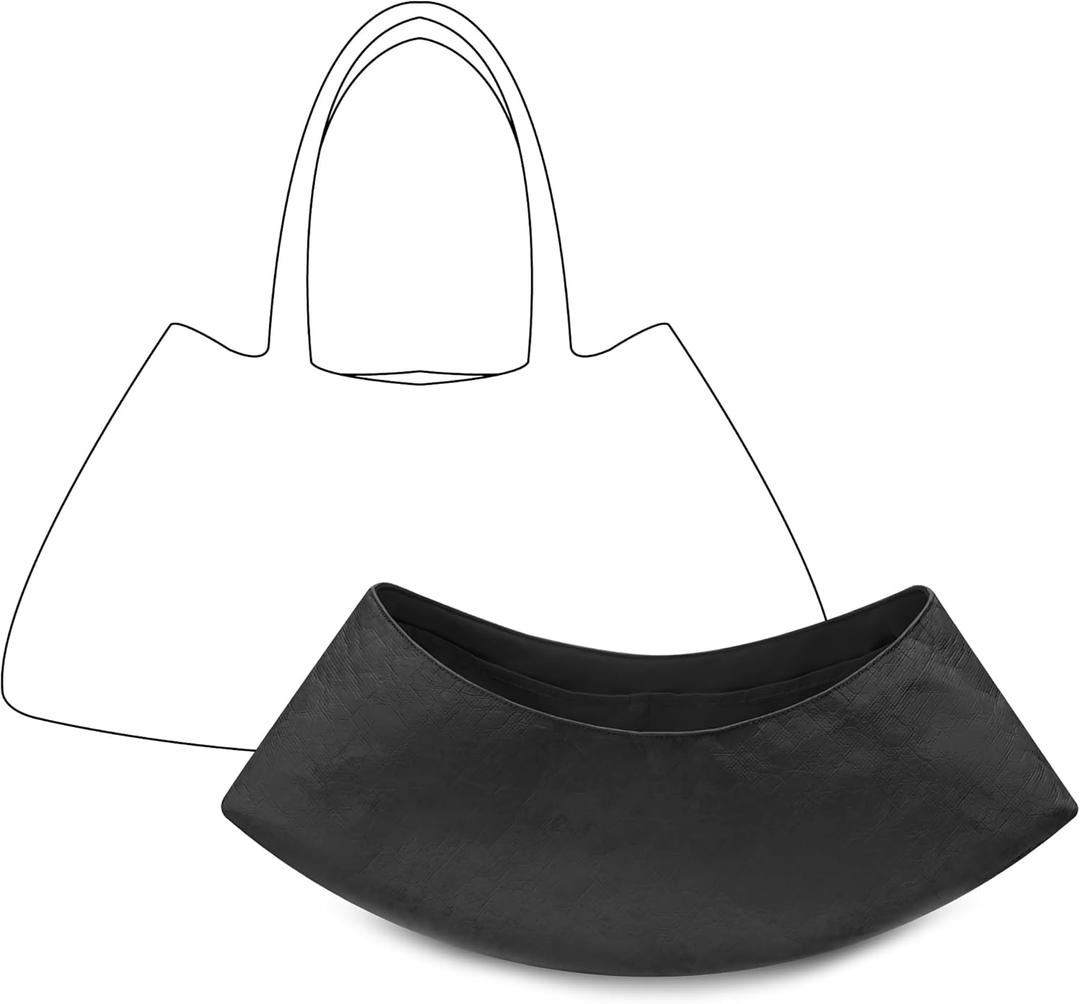 Tote Bag Organizer Insert for Dragon Diffusion Santa Croce Big 8892 Handbag,Custom Fit Inside Premium Matte Black Lightweight WaterResistant Purse Insert Accessories