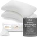 Coop Home Goods Essence Crescent Down Alternative Pillow Set of 2, Queen Size, Adjustable, Plush & Breathable Pillow, Luxury Hotel Pillow for Side and Back Sleepers, Oeko-TEX Standard 100