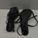 Mostrin Womens Sandals Strappy Heels for Women Ankle Strap Lace Up Heels Square Open Toe Heels Tie Up Stiletto High Heeled Sandals for Prom, Party, Daily Wear Size 38