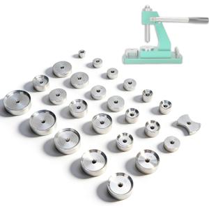 Yosoo Health Gear 25Pcs Watch Press Die Kit Aluminum Flat Round Dies for Repair Maintenance Compatible with Most Watch Types Crafted for Standard Sizes