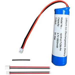 Seasider 3.7V 2600mAh Rechargeable Batteries Li-ion Battery with JST PH2.0 2Pin Connector for DIY Electronics Products, Toys, Lighting, Bluetooth Equipment