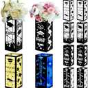Feifeiya 12 Pcs 2025 Graduation Table Decoration Class of 2025 Graduation Centerpiece Graduation Lantern Box for College School Graduation Party Supply Photo Prop, 4 Styles, 10.63 x 3.94 Inch(Black)