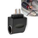 yorpyep AC to DC Converter, 220 V to 12 V Wall Cigarette Lighter Conversion Plug Adapter, High Temperature Resistant Plug and Play Interior Accessories, for Most Cars Trucks Power Inverters (Black)