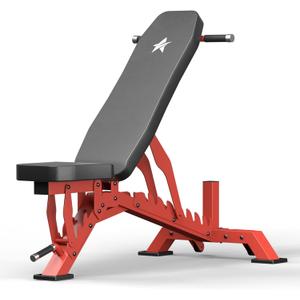 Weight Bench, Adjustable Workout Bench for Home Gym Full Body Workout, 1300LBS Weight Capacity Bench Press, Flat/Incline Bench with 33" Extra-Long Backrest & Wheels
