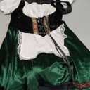 Khanda Oktoberfest Outfits Women Traditional Dirndl Dresses Oktoberfest Costume for Bavarian Oktoberfest Halloween Party (Medium, Green)