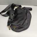 Spacious Nylon Crossbody Bag Bum Bag Handbags Wallets Purses Trendy Shoulder Bag for Women (Black)