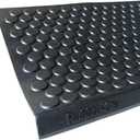 Rubber-Cal "Coin-Grip Non-Slip Rubber Tread Stair Mats 6 Count (Pack of 1), Black, 9.75" x 29.75" (10-104-009)