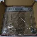 Escali Digital Glass Bath Scale for Body Weight, Bathroom Body Scale, High Capacity of 400 lb, Battery Included, Clear Glass