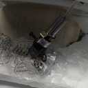 24 inch Vintage Ceramic Table Lamp with 5FT Cord - Single Farmhouse Rustic Bedside Lamp with Natural Textured Finish, Nightstand Lamps for Living Room, Bedroom, End Table Beige