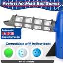 AuntyFey Auto Kids Baseball Pitching Machine, Automatic Baseball Launchers for Kids 6-8, Batting Practice Equipment with 5 Plastic Balls & Bat, Pop Up Tball Trainer, Blue