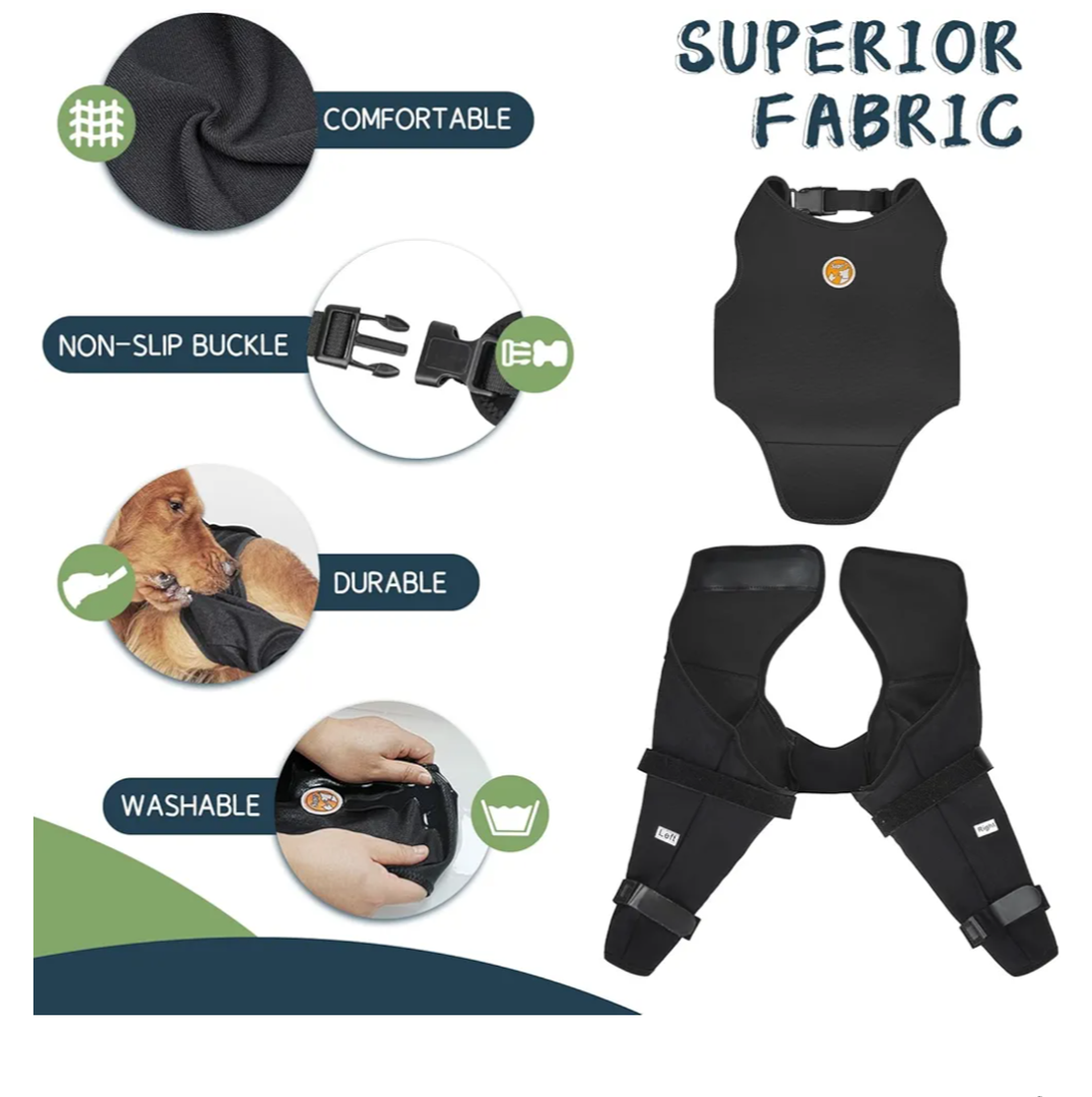 Supet Dog Rear Leg Sleeve to Stop Licking- Anti Licking for TPLO Surgery Wound Protection, Secure Fit Chew Resistant Washable Recovery Sleeve for Dogs, Suitable for Male and Female Pets