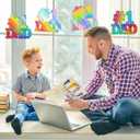 3 x Wooden DAD Letter Ornaments to Paint 7 Inch, Large Size Father's Day Wooden Daddy Cutout DIY Blank Unfinished Wood Father's Gifts Ornament for Crafts Hanging Decorations