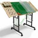 CODACE Puzzle Table with Drawers - 1500 Pieces Folding Puzzle Tables for Adults, Tilting Jigsaw Puzzles Board with Sorting Trays, Table with Adjustable Height Legs and WheelsPresent for Puzzles Lover