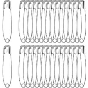 100 Pcs Safety Pins Heavy Duty Sewing Pins Sharp Edge Safety Pin Small Decorative Safe Pin 2.1 Inch for DIY Crafts Jewelry Making Clothing