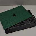 KEROM Compatible with Crocodile MacBook Air 13 Inch Case 2025-2022 M4 M3 M2 A3240 A3113 A2681, Textured Elegant Luxury Aligator Skin Snakeskin PU Leather Hardshell Case & Keyboard Cover, Emerald Green
