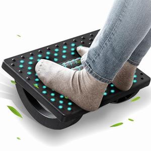 CasaZenith Foot Rest for Under Desk at Work - Ergonomic Foot Stools for Under Office Desk - Rocking Footrest with Roller Massager - Leg Rest for Chair, Computer Gaming -13" L x 9.6" W x 5" H